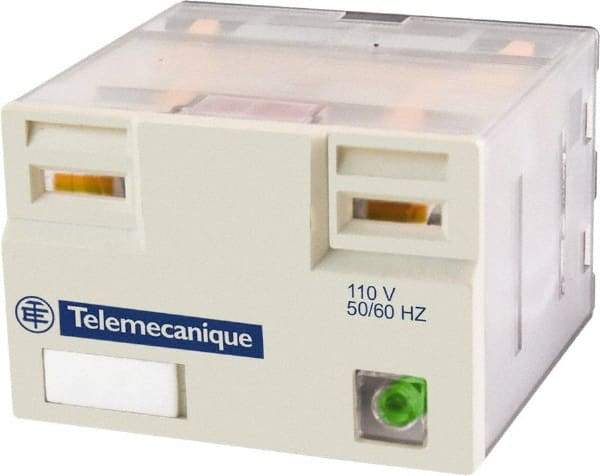 Schneider Electric - 3,750 VA Power Rating, Electromechanical Plug-in General Purpose Relay - 15 Amp at 250 VAC & 28 VDC, 4CO, 230 VAC - Makers Industrial Supply