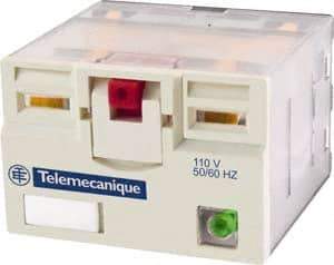 Schneider Electric - 3,750 VA Power Rating, Electromechanical Plug-in General Purpose Relay - 15 Amp at 250 VAC & 28 VDC, 4CO, 48 VDC - Makers Industrial Supply