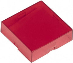 Schneider Electric - Pushbutton Switch Button Cover - Red, Square Button, Nonilluminated - Makers Industrial Supply