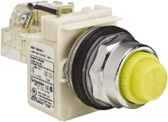 Schneider Electric - 120 VAC Yellow Lens LED Indicating Light - Screw Clamp Connector - Makers Industrial Supply