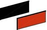 Schneider Electric - Rectangular, Legend Plate Insert - Blank - Black and Red Background, 8mm Wide x 27mm High - Makers Industrial Supply