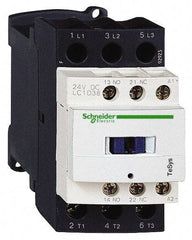 Schneider Electric - 3 Pole, 24 Coil VDC, 38 Amp at 440 VAC, Nonreversible IEC Contactor - Bureau Veritas, CCC, CSA, CSA C22.2 No. 14, DNV, EN/IEC 60947-4-1, EN/IEC 60947-5-1, GL, GOST, LROS, RINA, RoHS Compliant, UL 508, UL Listed - Makers Industrial Supply