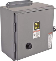 Square D - 440 Coil VAC at 50 Hz, 480 Coil VAC at 60 Hz, 18 Amp, Reversible Enclosed Enclosure NEMA Motor Starter - 3 Phase hp: 3 at 200 VAC, 3 at 230 VAC, 5 at 460 VAC, 5 at 575 VAC, 12 Enclosure Rating - Makers Industrial Supply