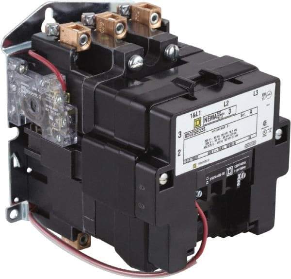 Square D - 2 Pole, 440 Coil VAC at 50 Hz and 480 Coil VAC at 60 Hz, 90 Amp NEMA Contactor - Open Enclosure, 50 Hz at 440 VAC and 60 Hz at 480 VAC - Makers Industrial Supply