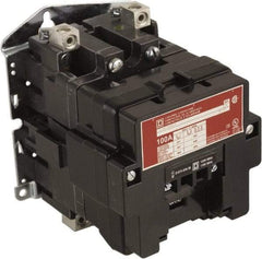 Square D - No Enclosure, 2 Pole, Electrically Held Lighting Contactor - 100 A (Tungsten), 24 VAC at 60 Hz - Makers Industrial Supply