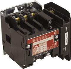 Square D - No Enclosure, 4 Pole, Electrically Held Lighting Contactor - 30 A (Tungsten), 208 VAC at 60 Hz - Makers Industrial Supply