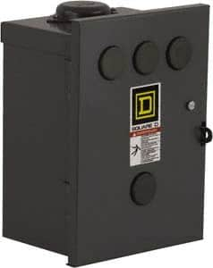 Square D - 3R NEMA Rated, 2 Pole, Electrically Held Lighting Contactor - 30 A (Tungsten), 110 VAC at 50 Hz, 120 VAC at 60 Hz - Makers Industrial Supply