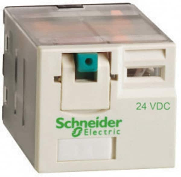 Schneider Electric - 3,750 VA Power Rating, Electromechanical Plug-in General Purpose Relay - 15 Amp at 250 VAC & 28 VDC, 4CO, 24 VDC - Makers Industrial Supply