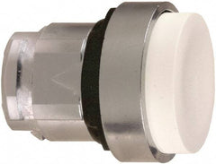 Schneider Electric - 22mm Mount Hole, Extended Straight, Pushbutton Switch Only - Round, White Pushbutton, Nonilluminated, Momentary (MO) - Makers Industrial Supply