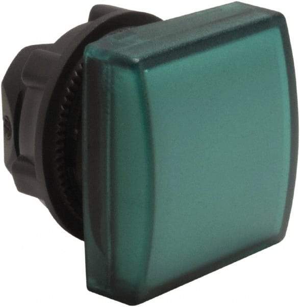 Schneider Electric - Square Pilot and Indicator Light Lens - Green - Makers Industrial Supply