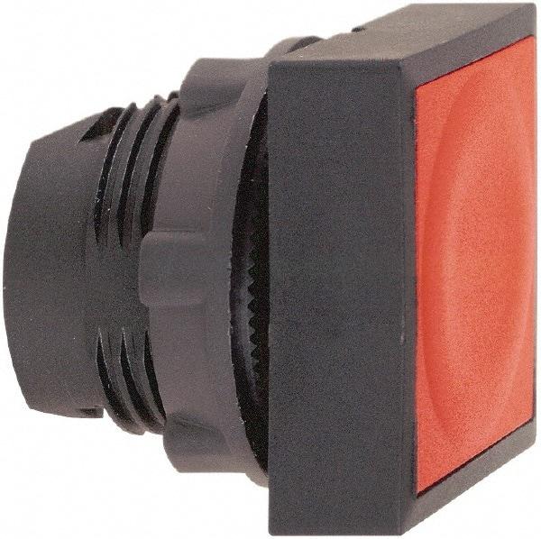 Schneider Electric - 22mm Mount Hole, Flush, Pushbutton Switch Only - Square, Red Pushbutton, Nonilluminated, Momentary (MO) - Makers Industrial Supply