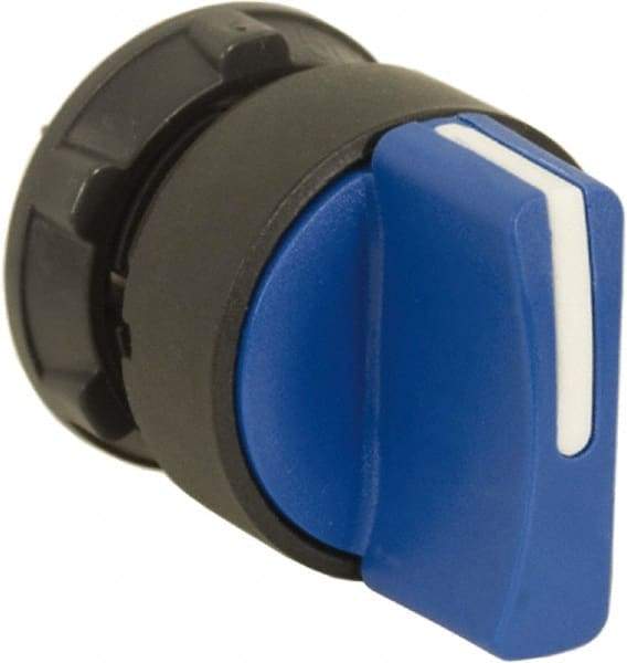 Schneider Electric - 22mm Mount Hole, 3 Position, Handle Operated, Selector Switch Only - Blue, Maintained (MA), Nonilluminated, Shock, Vibration and Water Resistant - Makers Industrial Supply