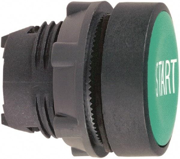 Schneider Electric - 22mm Mount Hole, Flush, Pushbutton Switch Only - Round, Green Pushbutton, Nonilluminated, Momentary (MO) - Makers Industrial Supply