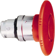 Schneider Electric - 22mm Mount Hole, Extended Mushroom Head, Pushbutton Switch Only - Round, Red Pushbutton, Maintained (MA), Momentary (MO) - Makers Industrial Supply