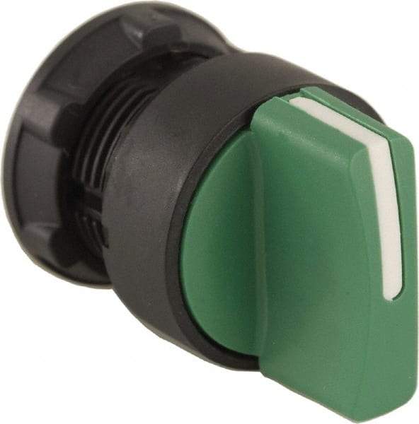 Schneider Electric - 22mm Mount Hole, 3 Position, Handle Operated, Selector Switch Only - Green, Maintained (MA), Nonilluminated, Shock, Vibration and Water Resistant - Makers Industrial Supply