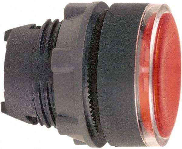 Schneider Electric - 22mm Mount Hole, Flush, Pushbutton Switch Only - Round, Red Pushbutton, Illuminated, Maintained (MA) - Makers Industrial Supply