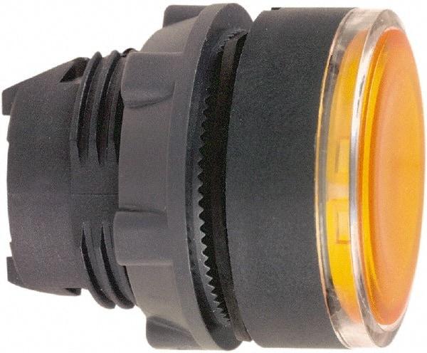 Schneider Electric - 22mm Mount Hole, Flush, Pushbutton Switch Only - Round, Orange Pushbutton, Illuminated, Maintained (MA) - Makers Industrial Supply