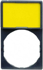 Schneider Electric - Rectangular, Legend Plate - Blank - White and Yellow Background, 22mm Hole Diameter, 30mm Wide x 40mm High - Makers Industrial Supply