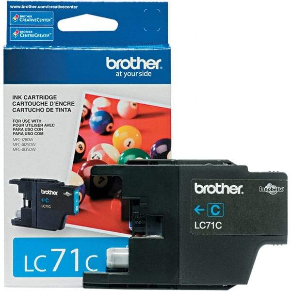 Brother - Cyan Ink Cartridge - Use with Brother MFC-J280W, J425W, J430W, J435W, J625DW, J825DW, J835DW - Makers Industrial Supply