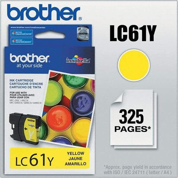 Brother - Yellow Ink Cartridge - Use with Brother DCP-J140W, 165C, 375CW, 385C, 395CN, 585CW, MFC-250C, 255CW, 290C, 295CN, 490CW, 495CW, J615W, 775CW, 790CW, 795CW, 990CW - Makers Industrial Supply