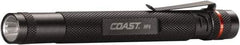 Coast Cutlery - White LED Bulb, 100 Lumens, Industrial/Tactical Flashlight - Black Aluminum Body, 2 AAA Batteries Included - Makers Industrial Supply