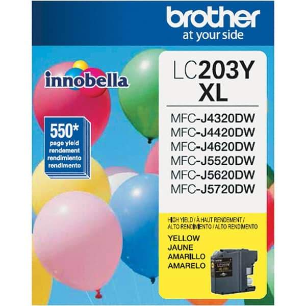 Brother - Yellow Ink Cartridge - Use with Brother MFC-J460DW, J480DW, J485DW, J680DW, J880DW, J885DW, J4320DW, J4420DW, J4620DW, J5520DW, J5620DW, J5720DW - Makers Industrial Supply