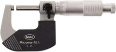 Mahr - 100 to 125mm Range, 0.01mm Graduation, Mechanical Outside Micrometer - Ratchet Stop Thimble - Makers Industrial Supply