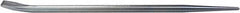 Mayhew - 15" OAL Straight Pry Bar - 1/2" Wide, Zinc Plated Steel - Makers Industrial Supply