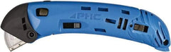 PHC - Springback Safety Cutter - Blue ABS Handle, 1 Blade Included - Makers Industrial Supply