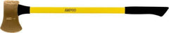 Ampco - 8 Lb Head Single Bit Axe - 36" OAL, 5" Long Blade, 36" Long Handle, Fiberglass Cushion Grip Handle, 8" Long Head - Makers Industrial Supply