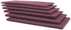 Norton - Very Fine Grade, Aluminum Oxide Hand Pad - Maroon, 6" Wide x 9" Long, Nonwoven - Makers Industrial Supply