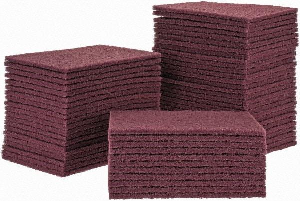 Merit Abrasives - Very Fine Grade, Aluminum Oxide Hand Pad - 6" Wide x 9" Long, Nonwoven - Makers Industrial Supply