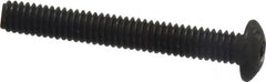 Value Collection - #8-32 UNC Hex Socket Drive, Button Screw - Alloy Steel, Black Oxide Finish, Fully Threaded, 1-1/4" Length Under Head - Makers Industrial Supply