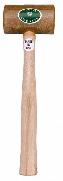 Garland - 1 Lb Head Weighted Rawhide Hammer - 12" Long Wood Handle - Makers Industrial Supply