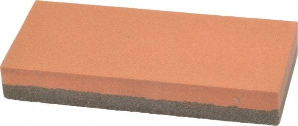 Norton - 4" Long x 1-3/4" Wide x 5/8" Thick, Aluminum Oxide Sharpening Stone - Rectangle, Coarse, Fine Grade - Makers Industrial Supply