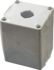 Eaton Cutler-Hammer - 1 Hole, 22-1/2mm Hole Diameter, Polycarbonate Pushbutton Switch Enclosure - 3-15/64 Inch High x 3-5/32 Inch Wide x 3-35/64 Inch Deep, 4, 12, 13, 4X NEMA Rated - Makers Industrial Supply