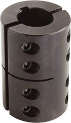 Climax Metal Products - 2" Inside x 3-1/4" Outside Diam, Two Piece Rigid Coupling with Keyway - 4-7/8" Long x 1/2" Keyway Width x 1/4" Keyway Depth - Makers Industrial Supply