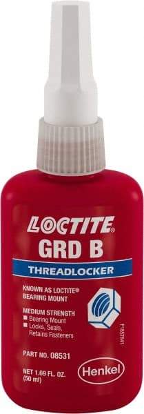 Loctite - 50 mL, Yellow, Medium Strength Liquid Threadlocker - Makers Industrial Supply