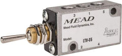 Mead - 1/8" NPT Inlet Light Touch Valve - Flip Toggle, 4 Way, Control - Makers Industrial Supply