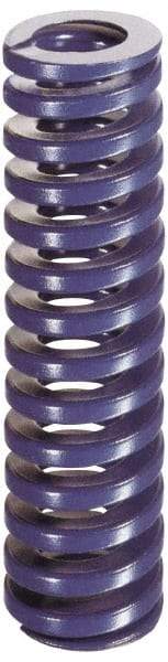 Dayton Lamina - 2" Hole Diam, 1" Rod Diam, 8" Free Length, Blue Die Spring - 32.8 Lb Max Deflection, 3" Max Deflection, Medium Duty, Chromium Vanadium Steel - Makers Industrial Supply