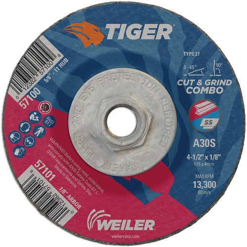 ‎4-1/2X1/8 TIGER TYPE 27 CUT & - Makers Industrial Supply