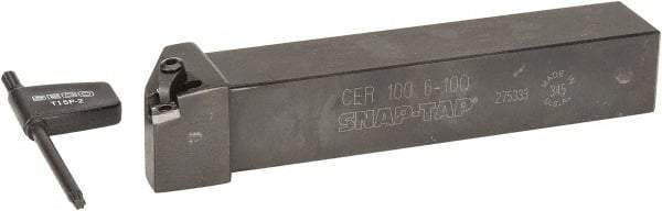 Seco - Right Hand Cut, 1" Shank Width x 1" Shank Height Indexable Threading Toolholder - 6" OAL, 10ER Insert Compatibility, CE Toolholder - Makers Industrial Supply