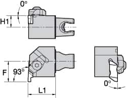 Kennametal - NG4L Insert, 30mm Head Length, Modular Grooving Cutting Unit Head - Right Hand Cut, System Size KM25, Series Top Notch - Makers Industrial Supply