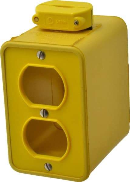 Woodhead Electrical - 1 Gang, Rubber Rectangle Portable Outlet Box - Makers Industrial Supply