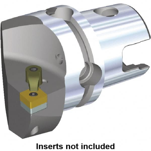 Kennametal - Right Hand Cut, Size KM80, CN.. Insert Compatiblity, Internal or External Modular Turning & Profiling Cutting Unit Head - 53mm Ctr to Cutting Edge, 70mm Head Length, Through Coolant, Series M-Clamping - Makers Industrial Supply