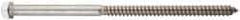 Value Collection - 1/2" Screw, 4" Length Under Head, Stainless Steel, Hex Head Lag Screw - Uncoated, Grade 18-8 - Makers Industrial Supply