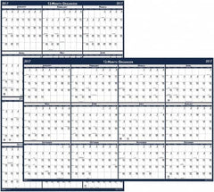 House of Doolittle - 1 Sheet, 24 x 37", Erasable Wall Calendar - Blue & Gray - Makers Industrial Supply