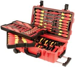 Wiha - 80 Piece Insulated Hand Tool Set - Comes in Molded Rolling Custom Tool Box - Makers Industrial Supply