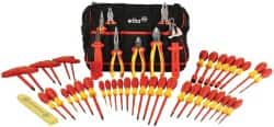 Wiha - 50 Piece Insulated Hand Tool Set - Comes in Canvas Pouch - Makers Industrial Supply