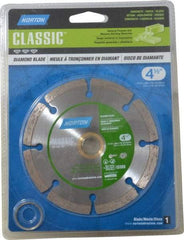 Norton - 4-1/2" Diam, 5/8 & 7/8" Arbor Hole Diam, Wet & Dry Cut Saw Blade - Diamond-Tipped, Standard Round Arbor - Makers Industrial Supply